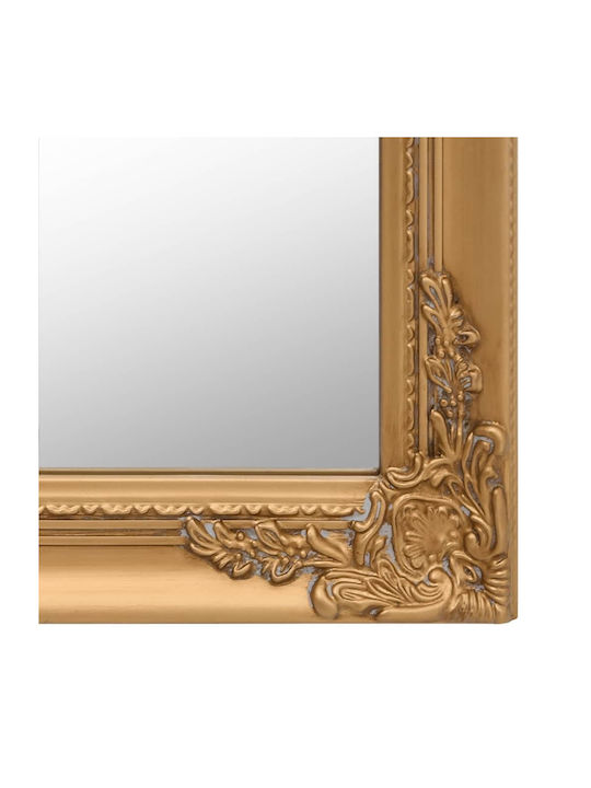 vidaXL Floor Mirror with Wooden Frame Gold 45x180cm