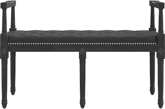 Stool Bar Upholstered with Velvet Black 110x40x70cm