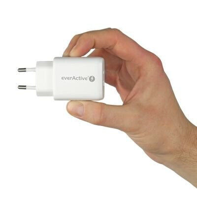 everActive Φορτιστής Χωρίς Καλώδιο με Θύρα USB-A και Θύρα USB-C 26W Quick Charge 3.0 Λευκός (SC-370Q)