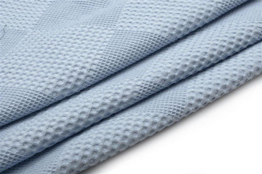 Dimcol Decke Wickeltücher für Kinderzimmer Waffel Hellblau 80x110cm