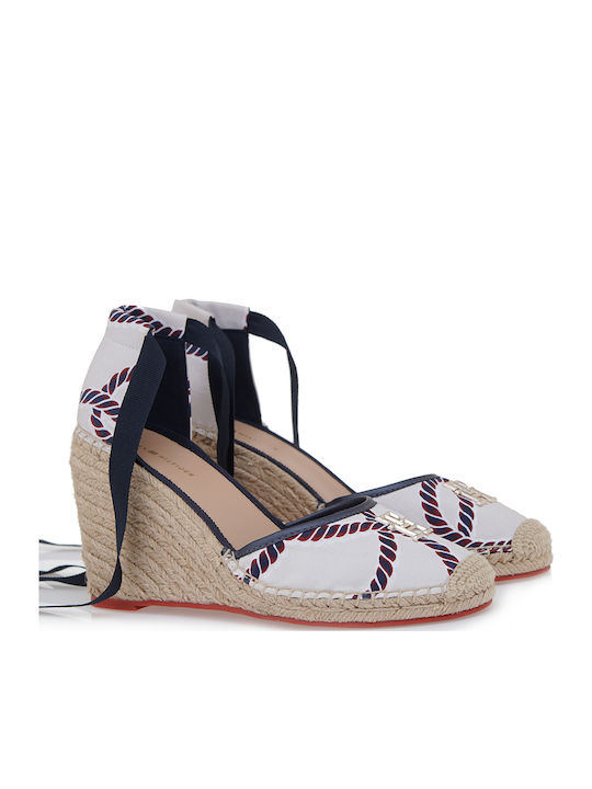 Tommy Hilfiger Platforme Alb/Albastru Navy