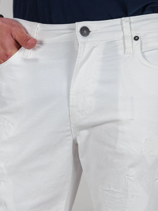Men's Shorts Jeans White
