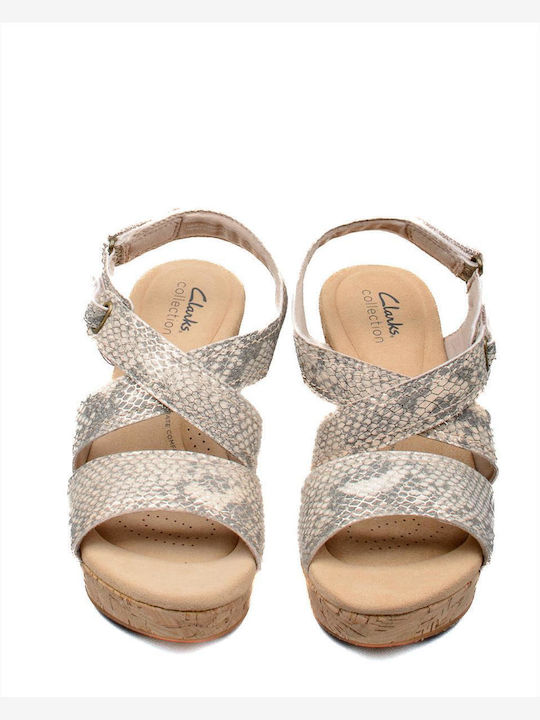 Rose Way Women's Ankle Strap Platforms Beige