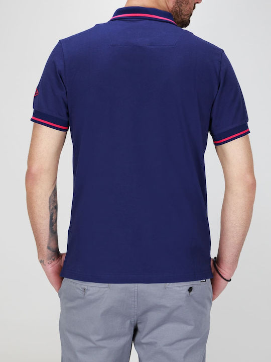 Replay Ανδρικό T-shirt Polo Μπλε