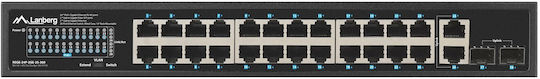 Lanberg RSGE-24P-2GE-2S-360 Unmanaged L2 PoE+ Switch με 24 Θύρες Gigabit (1Gbps) Ethernet και 2 SFP Θύρες
