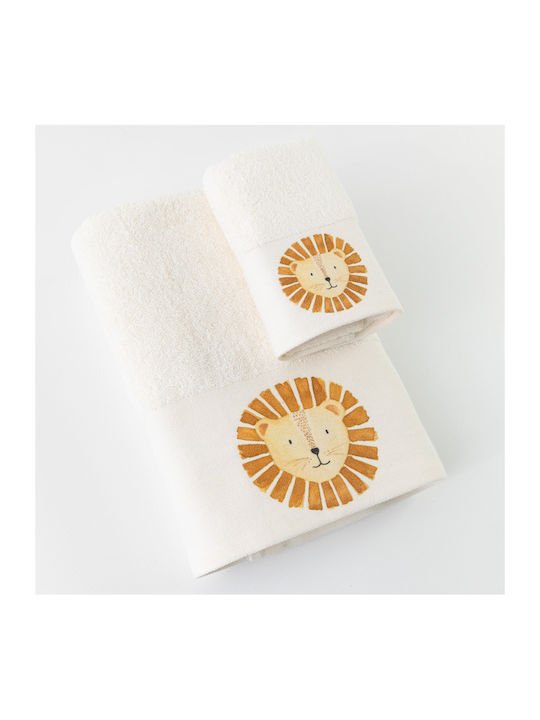 Borea Set de prosoape pentru copii 2pcs Lion Ecru 053501058141 Borea Set de prosoape pentru copii 2pcs Lion Ecru 053501058141