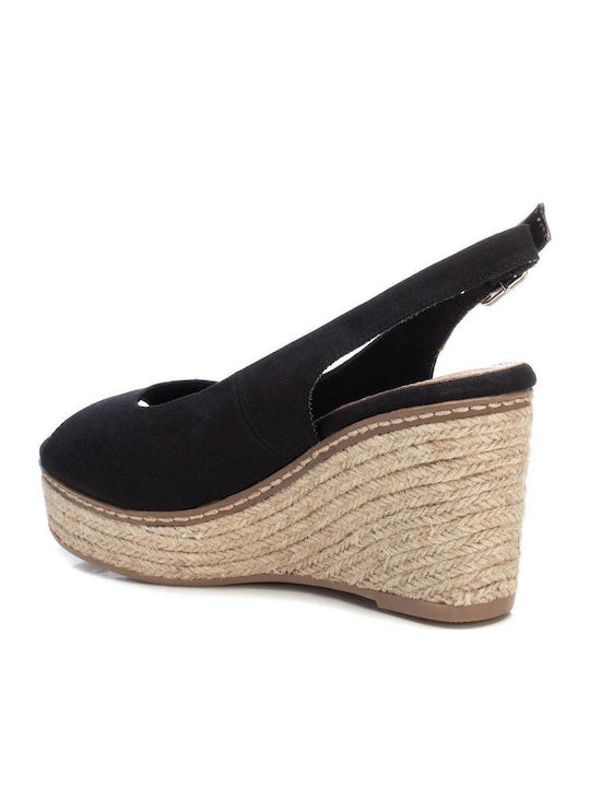 Women's Peep Toe Platforms Black