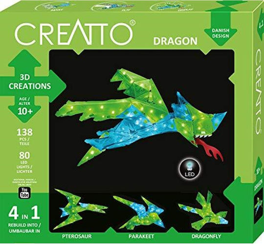 Kosmos Παιχνίδι Κατασκευών Πλαστικό Creatto Dragon 4 in1 για Παιδιά 10+ Ετών