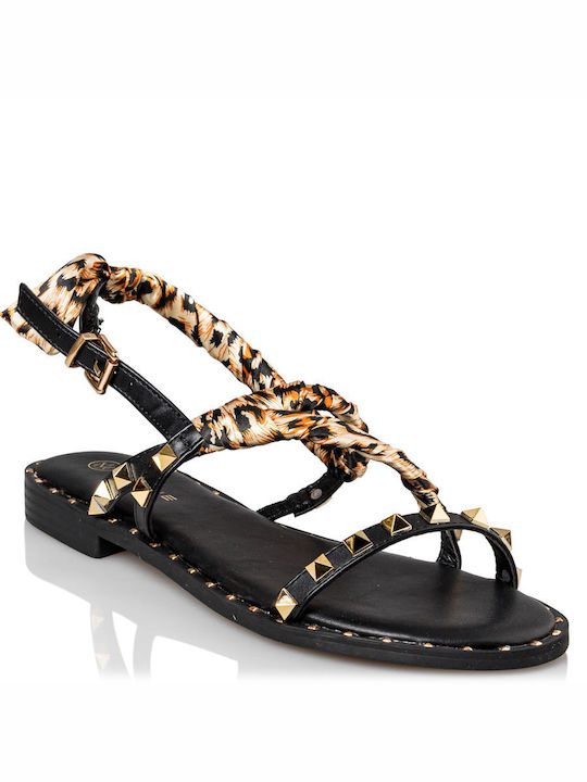 Envie Shoes Women's Flat Sandals in Black Color