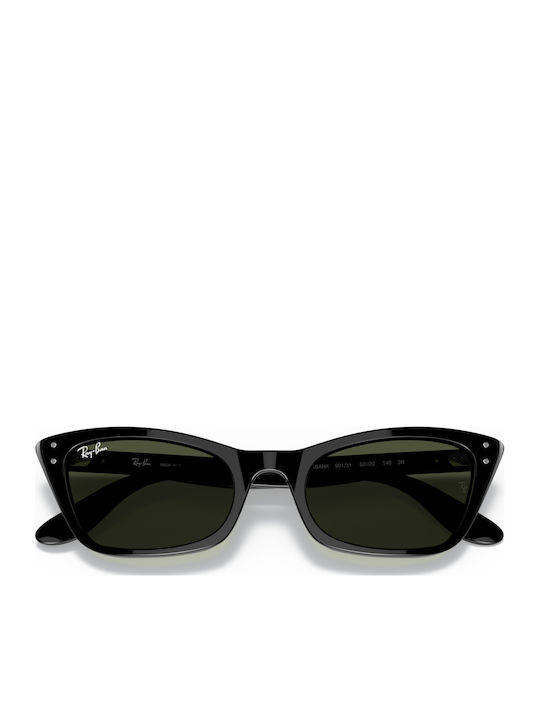 Ray Ban Lady Burbank Γυναικεία Γυαλιά Ηλίου με Μαύρο Κοκκάλινο Σκελετό και Πράσινο Φακό RB2299 901/31