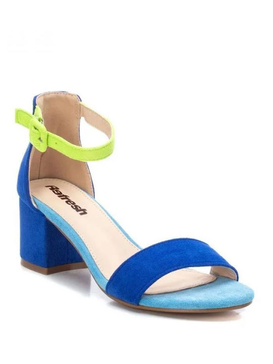 Refresh Suede Women's Sandals with Ankle Strap Blue