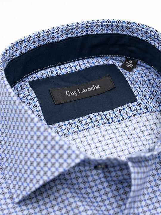 Langärmlig Hemd Polka Dot Blau
