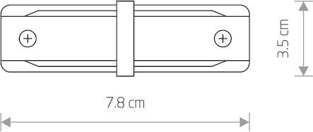 Nowodvorski Track Connector for Lighting Fixtures Black 9453