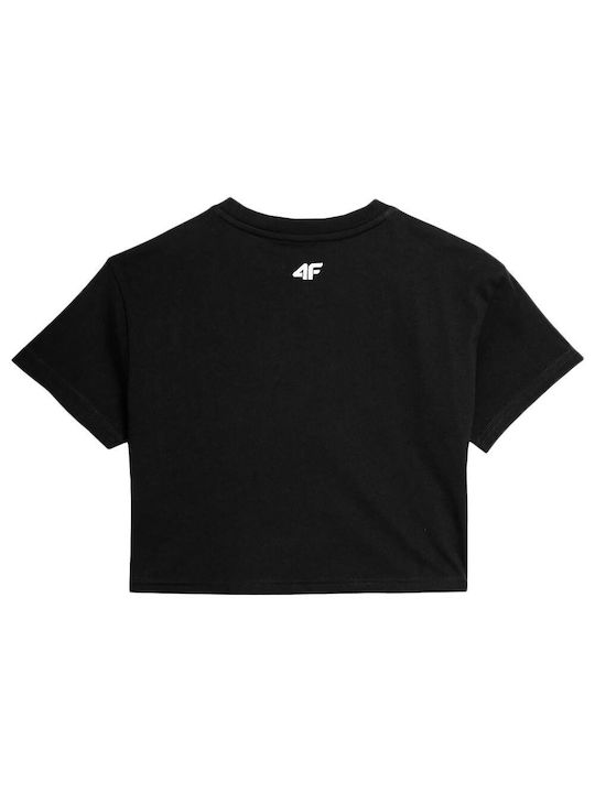 4F Kids Crop Top Short Sleeve Black