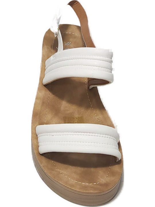 28-3394 Flache Sandalen für Damen Anatomisch in Weiß Farbe