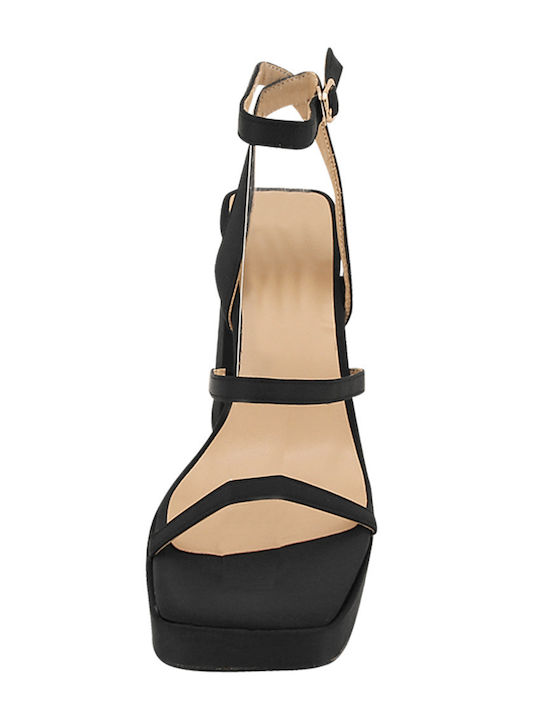 Salso Fabric Sandals Black