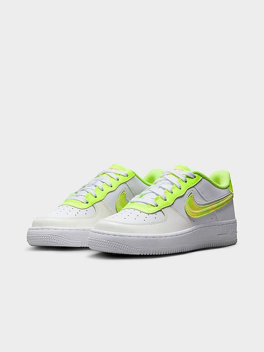 Nike Παιδικά Sneakers Air Force 1 LV8 SE White / Volt / Pink Glow