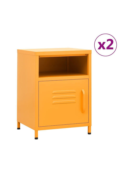 Комоди Метални Горчица 2бр 35x35x51см