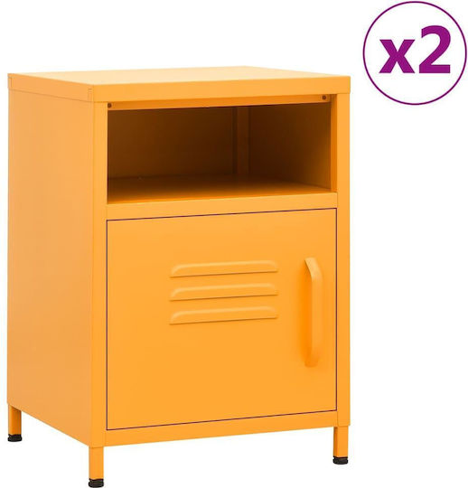 Κομοδίνα Μεταλλικά 2τμχ 35x35x51cm Κομοδίνα Μεταλλικά 2τμχ 35x35x51cm