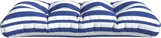 vidaXL Palette Sofa Cushion with Backrest Bamboo Blue 2 Pieces 120x80cm