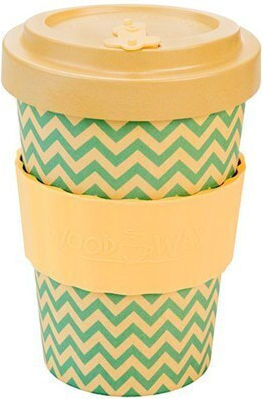 Well Waves Becher Bamboo mit Deckel Grün 400ml