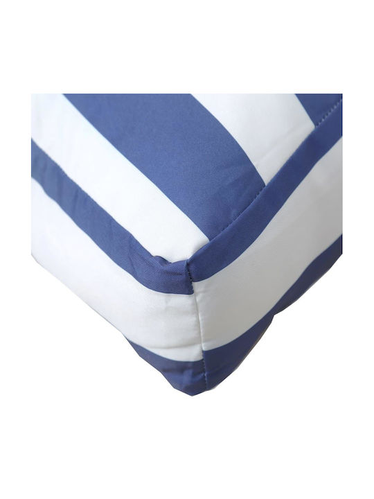 vidaXL Garden Chair Cushion with Bamboo Backrest Blue 2 Pieces 50x50cm