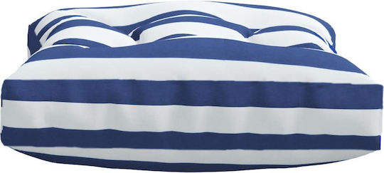 vidaXL Garden Chair Cushion with Bamboo Backrest Blue 2 Pieces 50x50cm