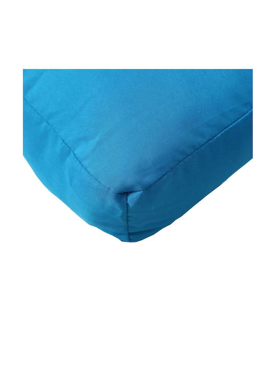 vidaXL Garden Chair Cushion with Bamboo Backrest Light Blue 2 Pieces 70x70cm