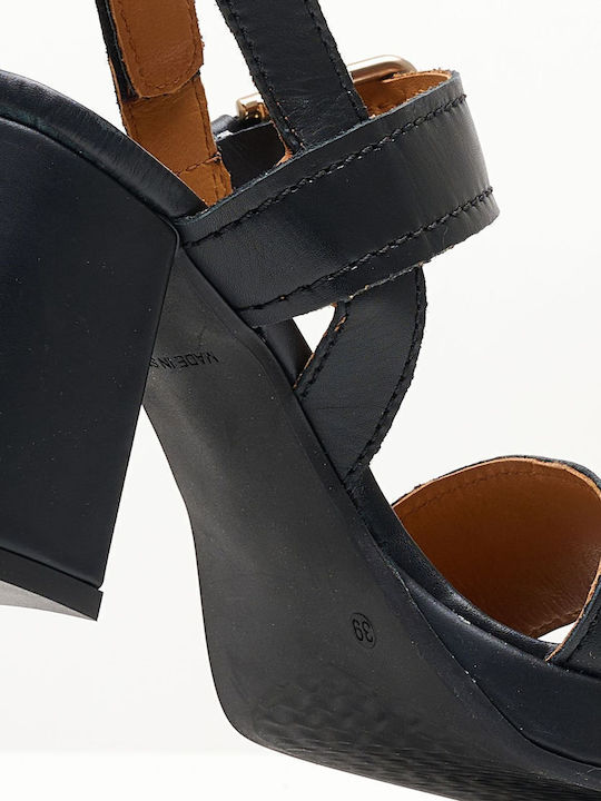 Leder Sandalen Schwarz