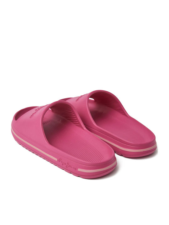 Beash Slide Frauen Flip Flops in Fuchsie Farbe