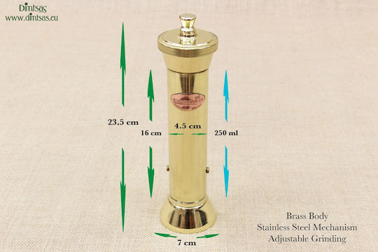 Manual Metallic Pepper Mill Brown