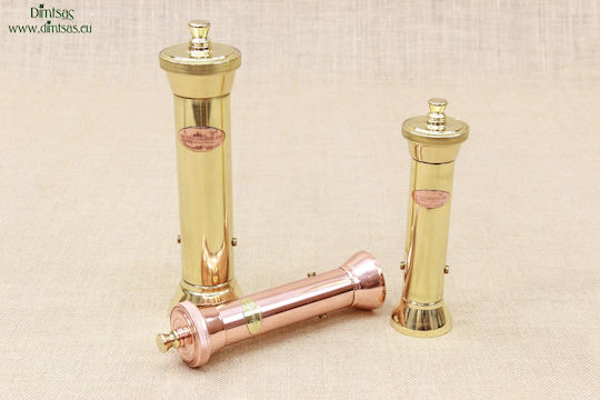 Manual Metallic Pepper Mill Brown