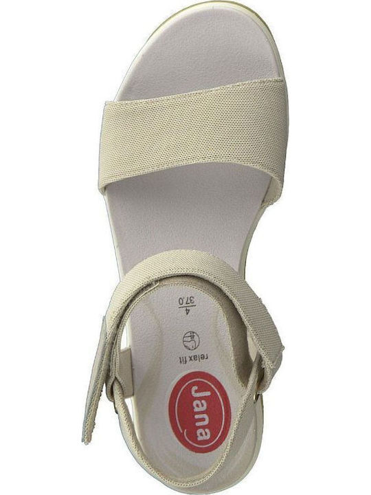 Anatomic Women's Fabric Platform Shoes Beige 8-28761-20 400