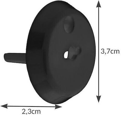 Aria Trade Outlet Cover Protectors made of Plastic in Black Color 2.3x2.3cm 15pcs