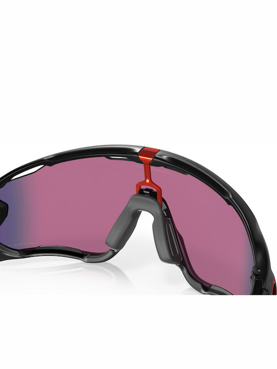 Oakley Jawbreaker Men's Sunglasses with Black Plastic Frame and Purple Mirror Lens OO9290-20