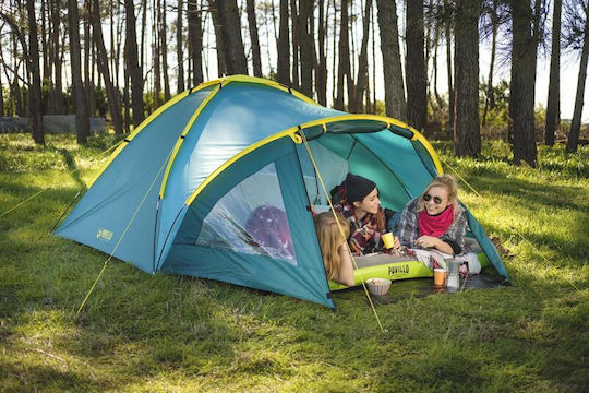 Bestway Camping Tent Tunnel Blue with Double Cloth 3 Seasons for 3 People 350x240x130cm