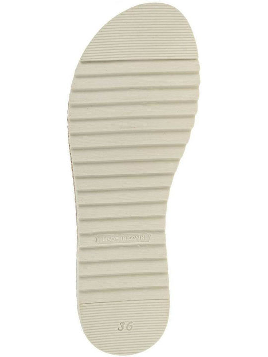 Leder Flache Damen Sandalen Weiß