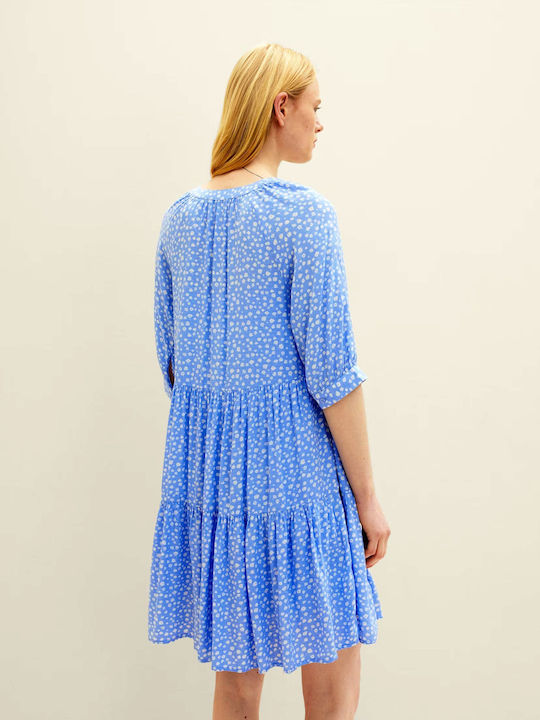 Tom Tailor Sommer Mini Kleid Hellblau