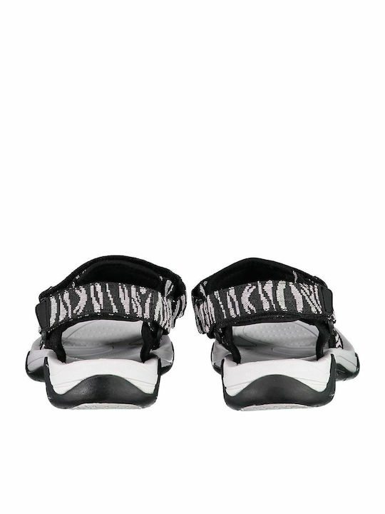 Hamal Women's Flat Sandals Sporty Black Pale Rose