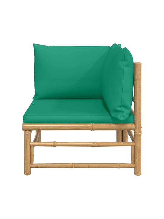 Outdoor-Sessel Bamboo Braun mit Kissen 69x69x65εκ.