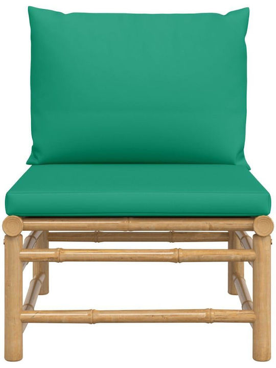 Outdoor-Sessel Bamboo Braun mit Kissen 55x69x65εκ.