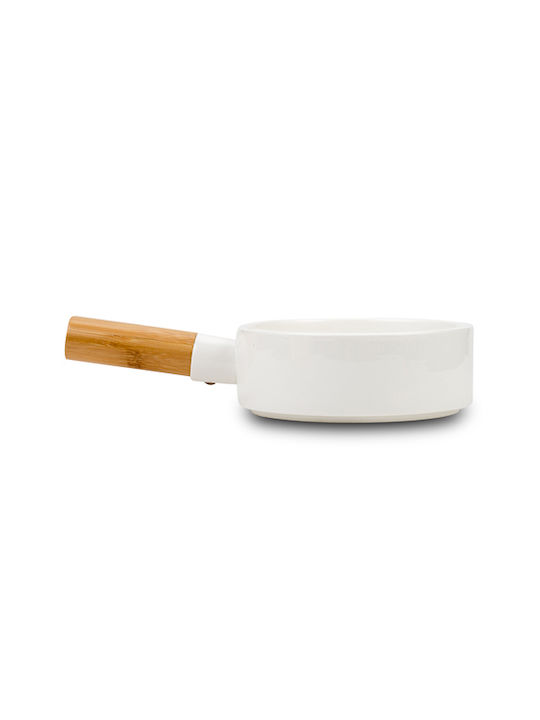 Nava Ceramic Salad Bowl White 25x25cm