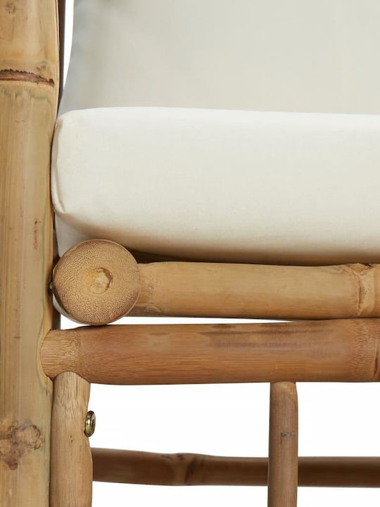 Outdoor-Sessel Bamboo Braun mit Kissen 63x69x65εκ.