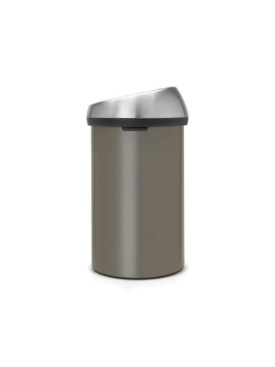 Brabantia Touch Bin Coș de Gunoi Metal Platinum 60lt 1buc