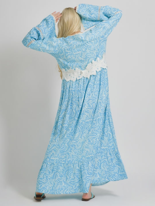 Ble Resort Collection ΜΑΝΙΚΙ Φόρεμα Παραλίας Τιρκουάζ