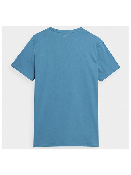 4F Herren T-Shirt Kurzarm Blau