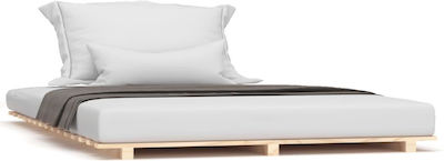 Bed Base Semi-Double made of Wood Brown 120x200cm.