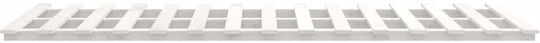Double Bed Base Wooden White With Slats For Mattress 150x200cm