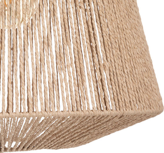 A-S Jily Adjustable Pendant Light Beige with Rope for Socket E27 90x48cm
