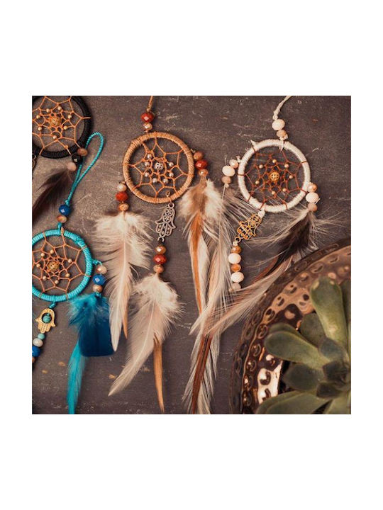 Synchronia Decorațiune Dreamcatcher Lucrată Manual Multicoloră Din Țesătură 6x27cm